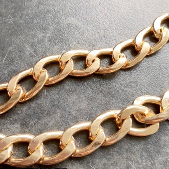 ASOS Brown Handbag With Gold Chain Strap & Handles - Picture 2 of 6